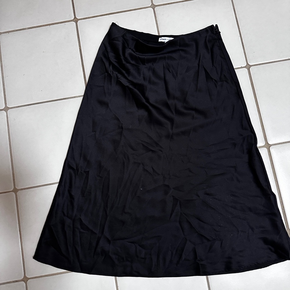 Express Black A-Line Slip Skirt